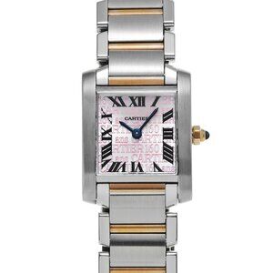 CARTIER Tank Francaise SM 160th Anniversary W51036Q4 Pink Ladies Watches qua...